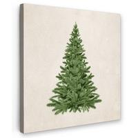 LEINWANDBILD Weihnachtsbaum - Grün - Weihnachten - Feiertage Deko Groß 90x90 cm - Olivgrün, Textil (90/90cm) - MuchoWow