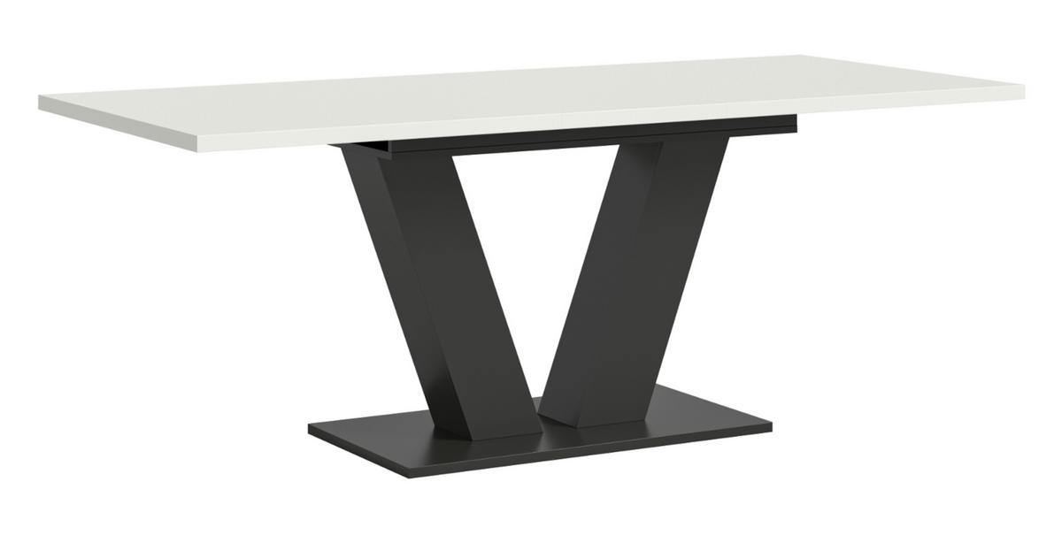 ESSTISCH weiß, grau 150 - 190 cm, Küchentisch ausziehbar - Weiß/Grau, Holz/Holzwerkstoff (150/90/76cm) - Inn.Furn