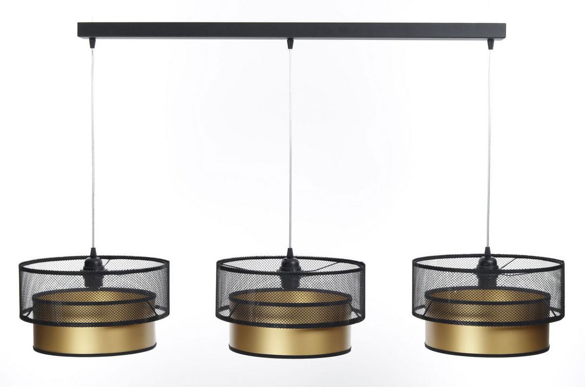 HÄNGELEUCHTE Gold 30/88 cm - Schwarz, Kunststoff (30/2.6/88cm) - ONZENO
