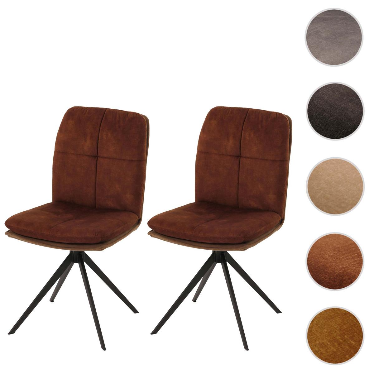 ESSZIMMERSTUHL Braun 2er-Set - Braun, Textil (47/90/56cm) - MCW