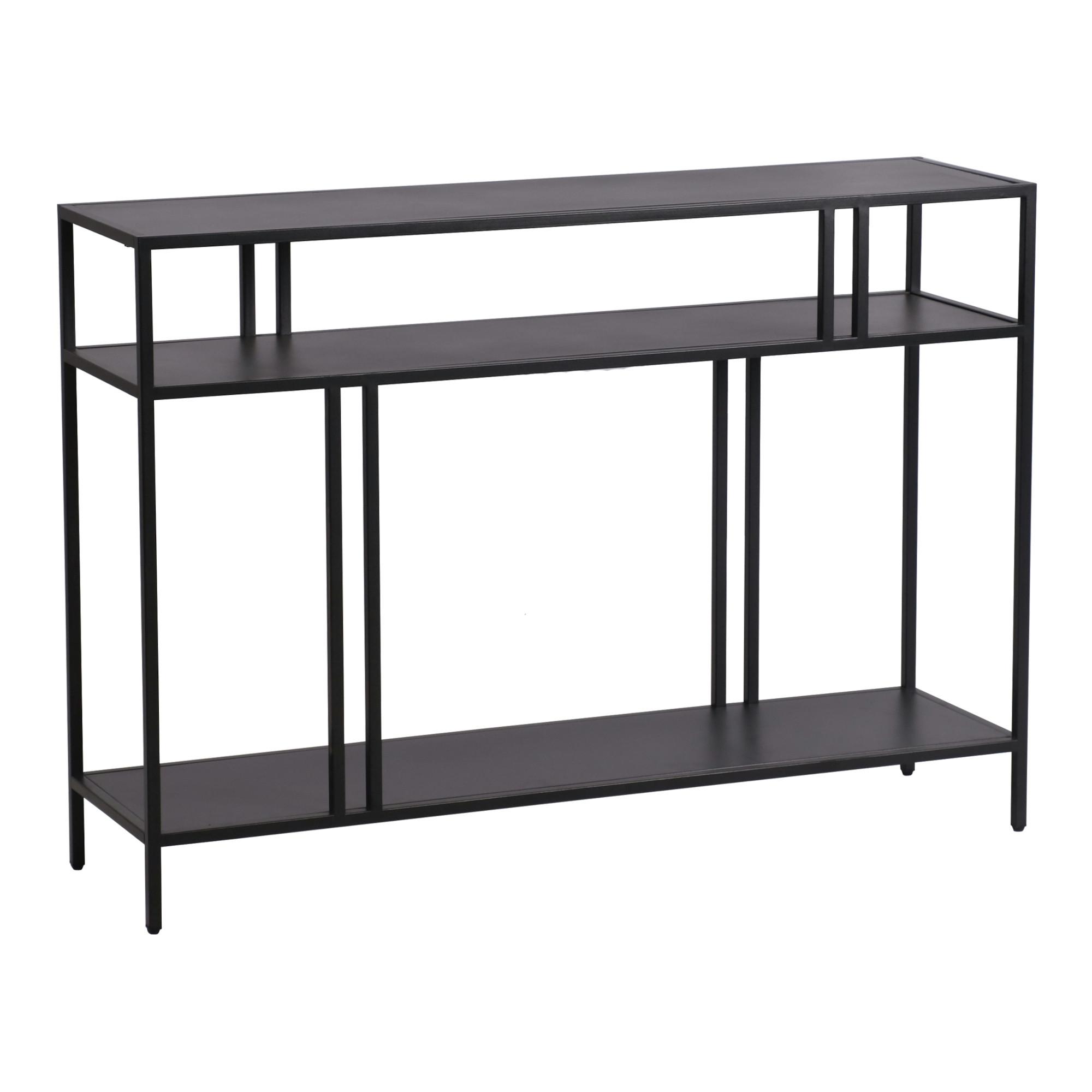 KONSOLENTISCH Kumlinge - Schwarz, Metall (30/110/78cm) - [en.casa]