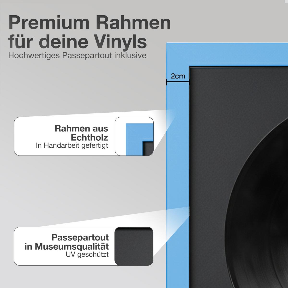 SCHALLPLATTEN RAHMEN 40/40 für die Vinyl - Hellblau, Holz (40/40cm) - K-Möbel
