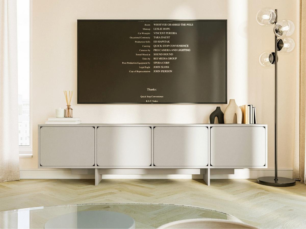 TV-LOWBOARD Wuwu Greige 200 cm - Taupe, Holzwerkstoff (200/55/35cm) - Selsey