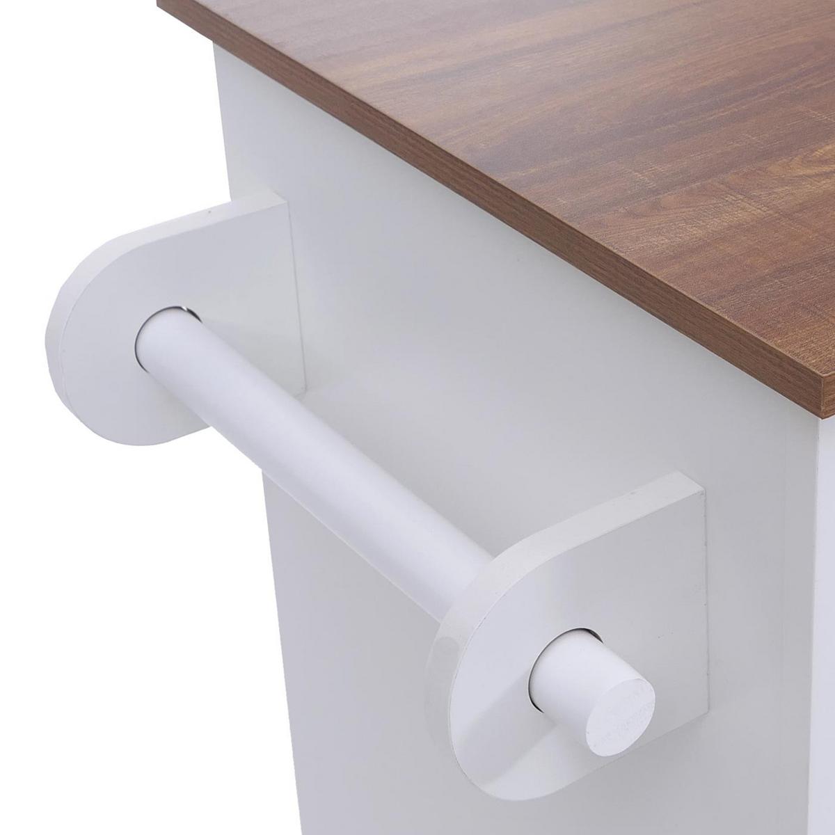 KÜCHENINSEL Weiß, Beige - Beige/Weiß, Holz (120/90/45cm) - MCW