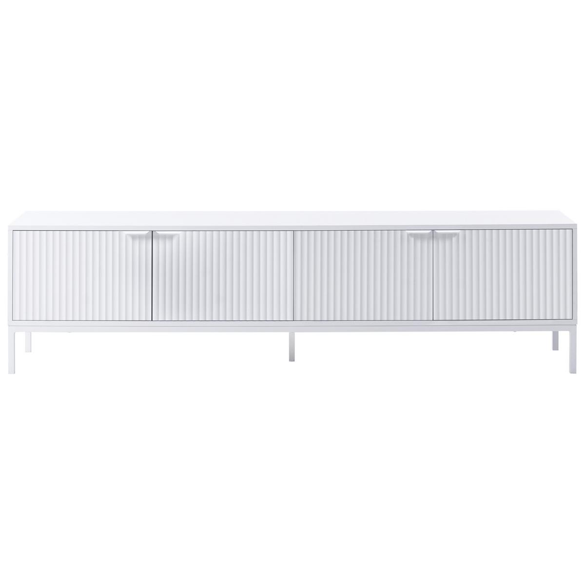 TV-MÖBEL Weiß Adelaide - Weiß, Holzwerkstoff (180/46/38cm) - Beliani