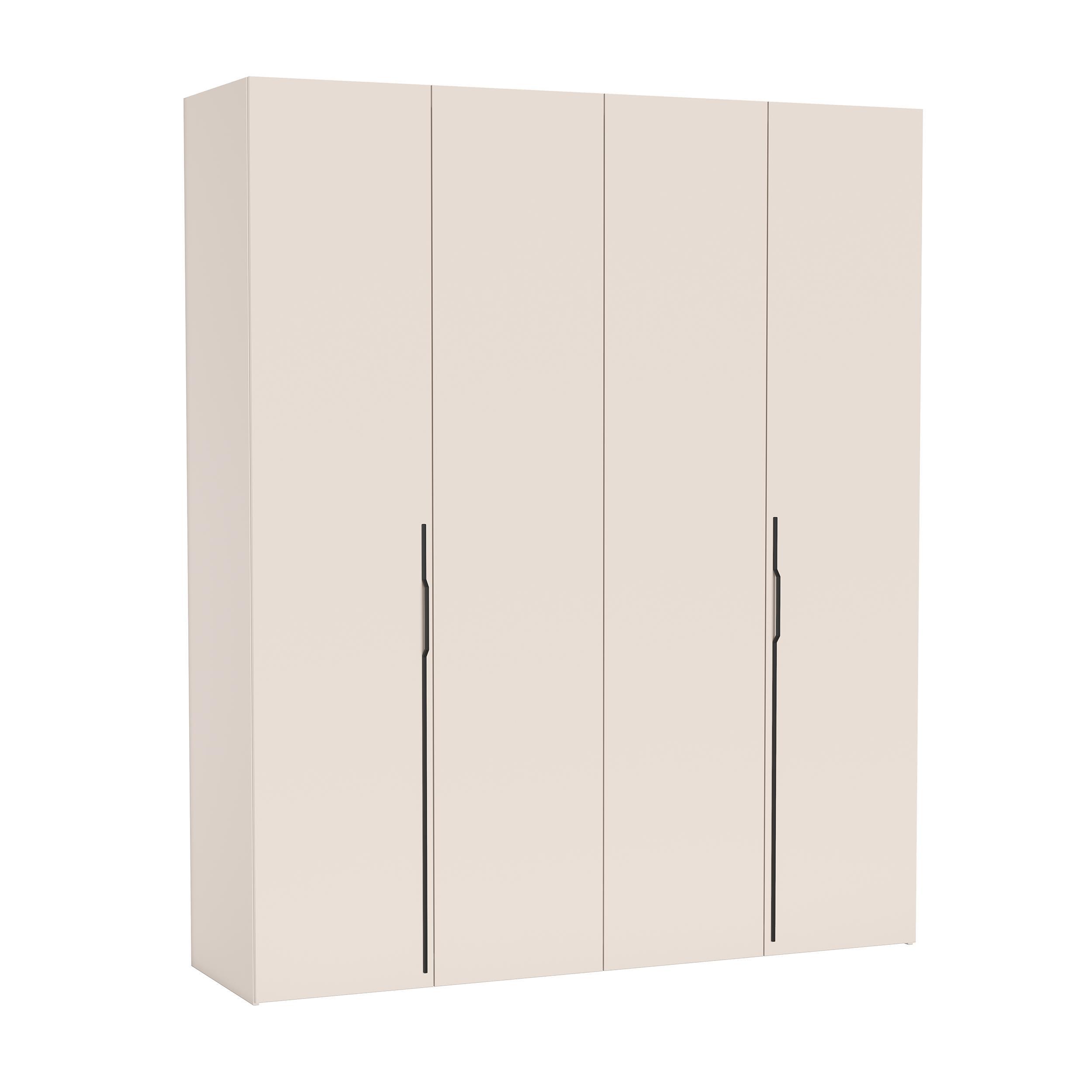 FALTTÜRENSCHRANK Omodeo 200 cm breit in Kaschmir – mit WingLine-Falttüren - Beige, Holzwerkstoff (200/240/58cm) - AX Living