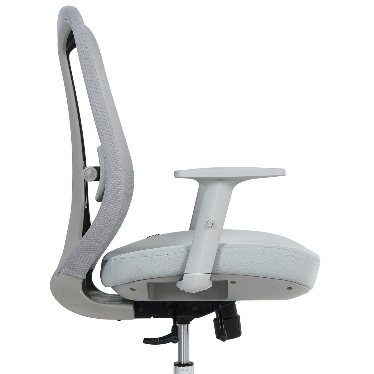 BÜROSTUHL Stoff Grau Zelar - Dunkelgrau/Grau, Textil (64/115/60cm) - Beliani