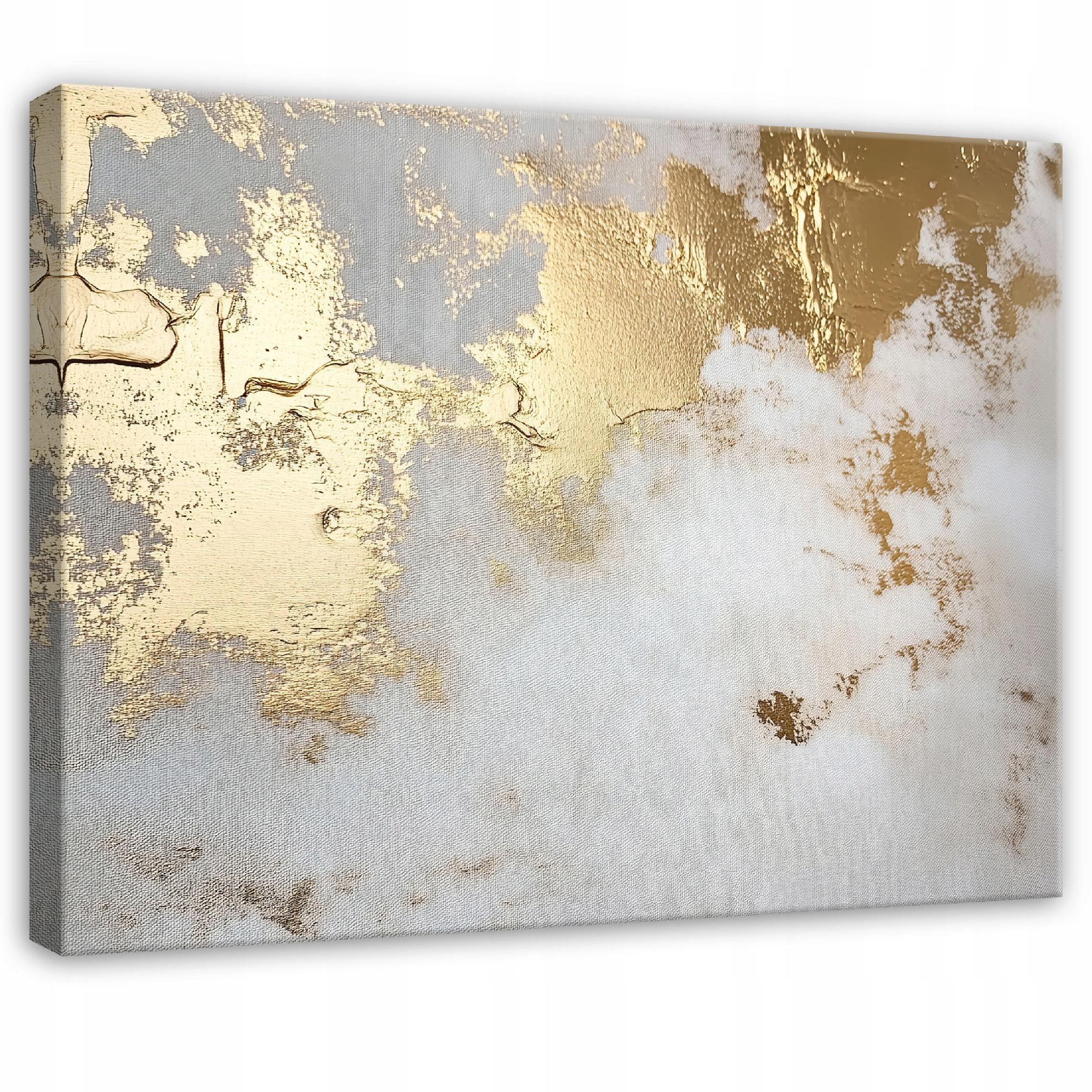 BILDER Abstrakt Marmor Grau Gold Modern Wohnzimmer 60x40 - Grau, Holzwerkstoff (60/40cm) - Wallarena
