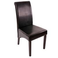 ESSZIMMERSTUHL Schwarz, Dunkelbraun 2er-Set - Dunkelbraun/Schwarz, Leder (46/99/50cm) - MCW