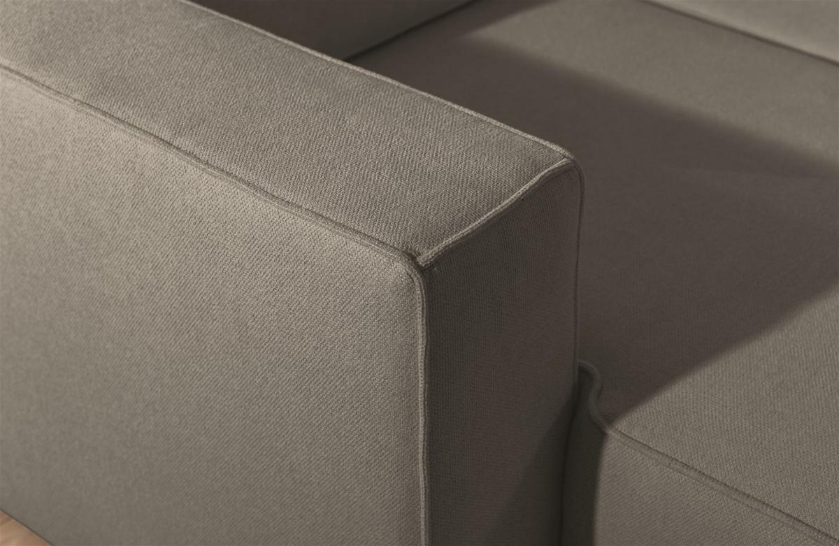 ECKSOFA Schlafsofa Waldo In Stoff Poso - Schieferfarben, Holzwerkstoff/Textil (260/173cm) - Fun Möbel