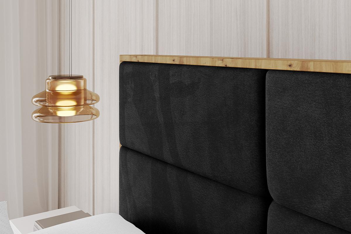 POLSTERBETT mit Bettkasten und Lattenrost, Boxbett ohne Matratze - ENZO1 180x200 Schwarz - Schwarz, Holzwerkstoff/Textil (180/200cm) - ALTDECOR