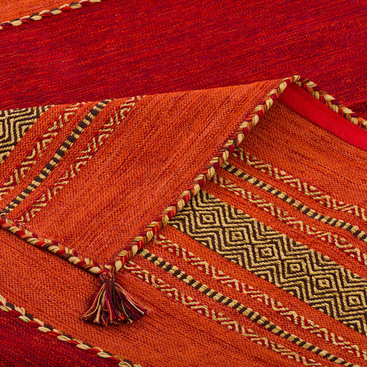 NATUR TEPPICH KELIM NAVARRO - Rot, Textil (120/180cm) - Pergamon