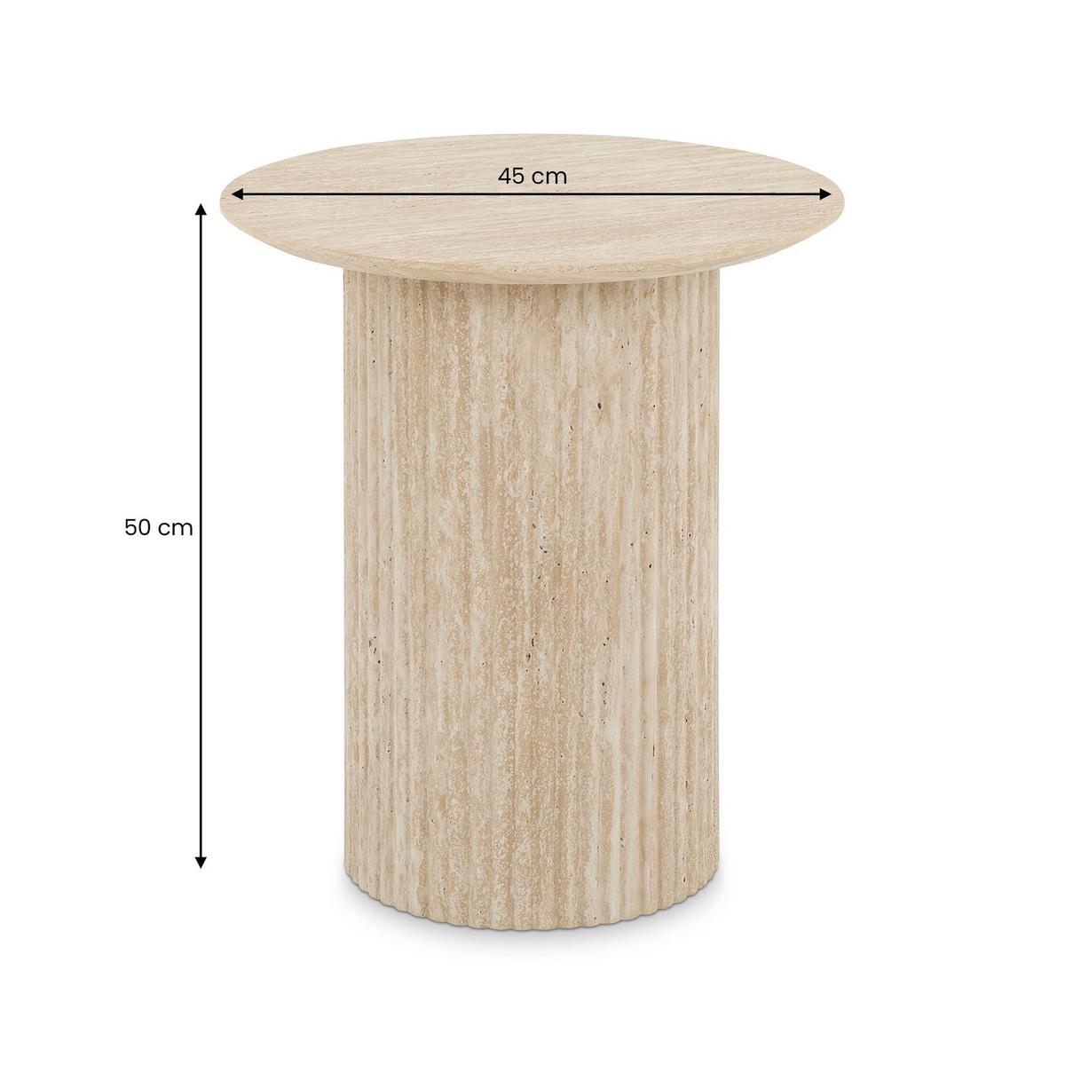 BEISTELLTISCH TEBUR beige - Beige, Holzwerkstoff (45/45/50cm) - IDIMEX