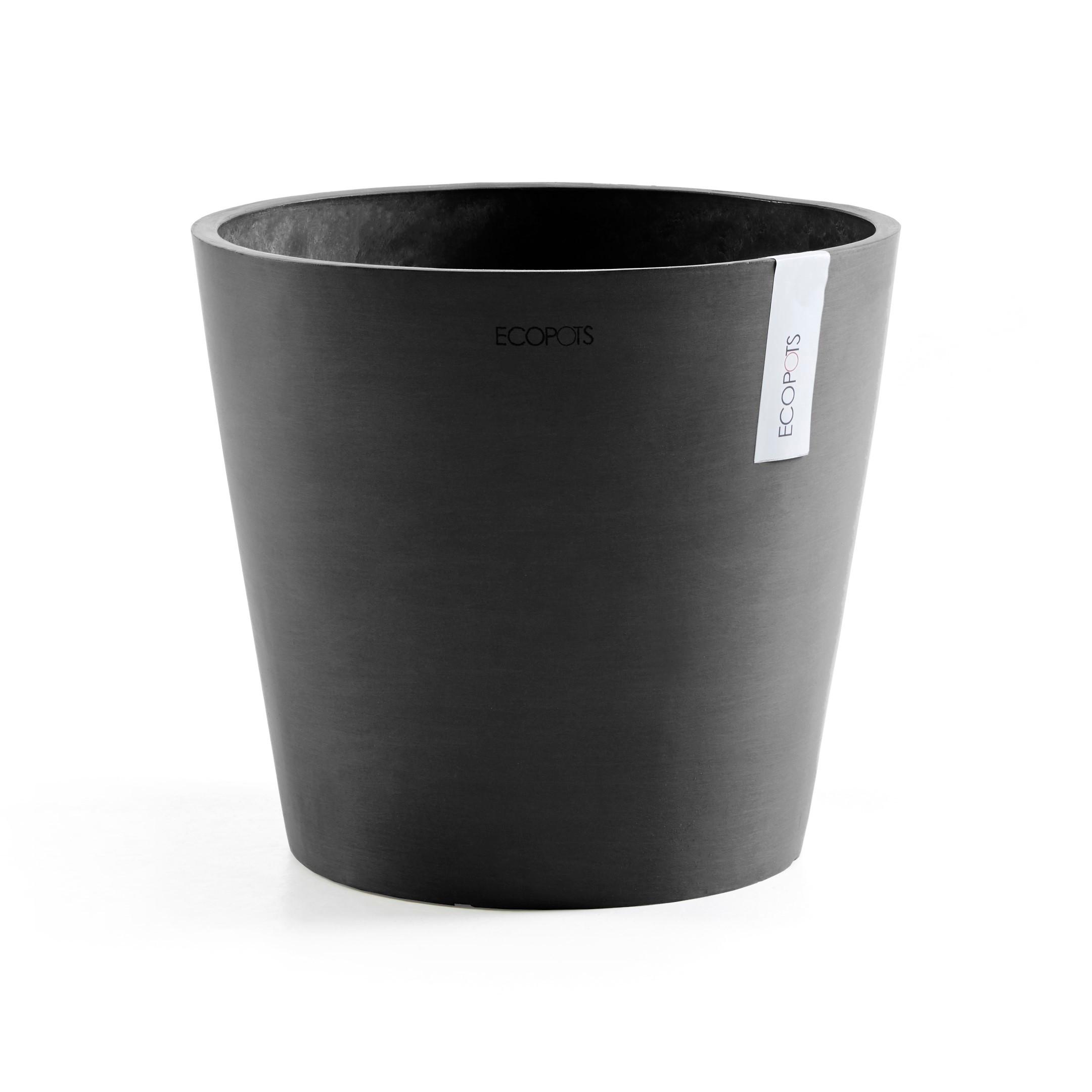BLUMENTOPF Amsterdam 40/34,5 cm Dunkelgrau - Dunkelgrau, Kunststoff (40/34.5cm) - Ecopots