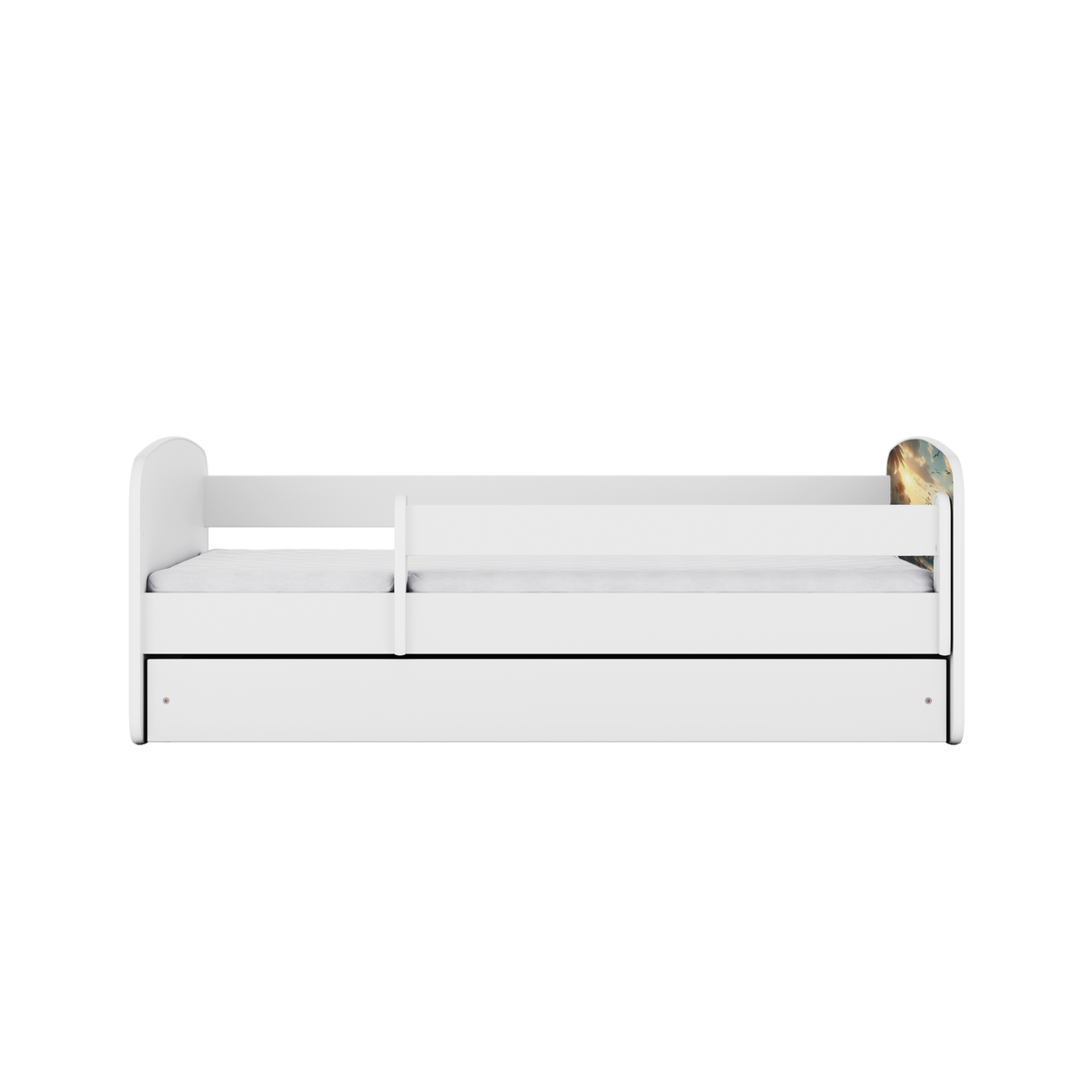 KINDERBETT Schiff mit Schublade 180/80 90/61/184 - Weiß, Holzwerkstoff (80/180cm) - RAUMHIRSCH FURNITURE