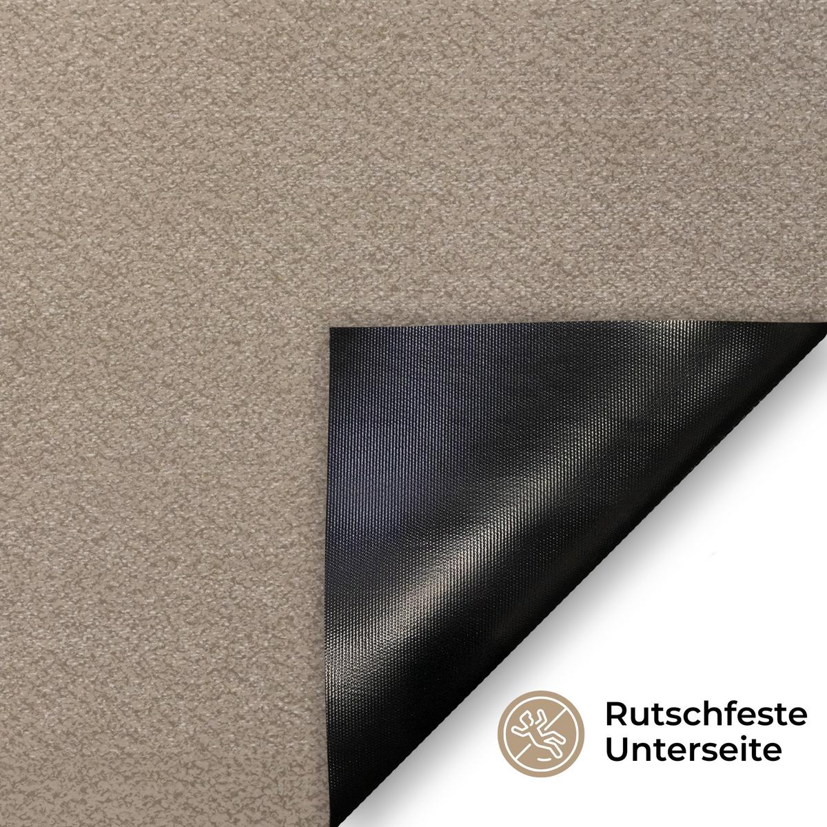 FUSSMATTE Glatte Oberflächen - Harmonisch - Wellenförmig Schmutzfangmatte 60x40 cm - Beige, Kunststoff (60/0.4cm) - MuchoWow