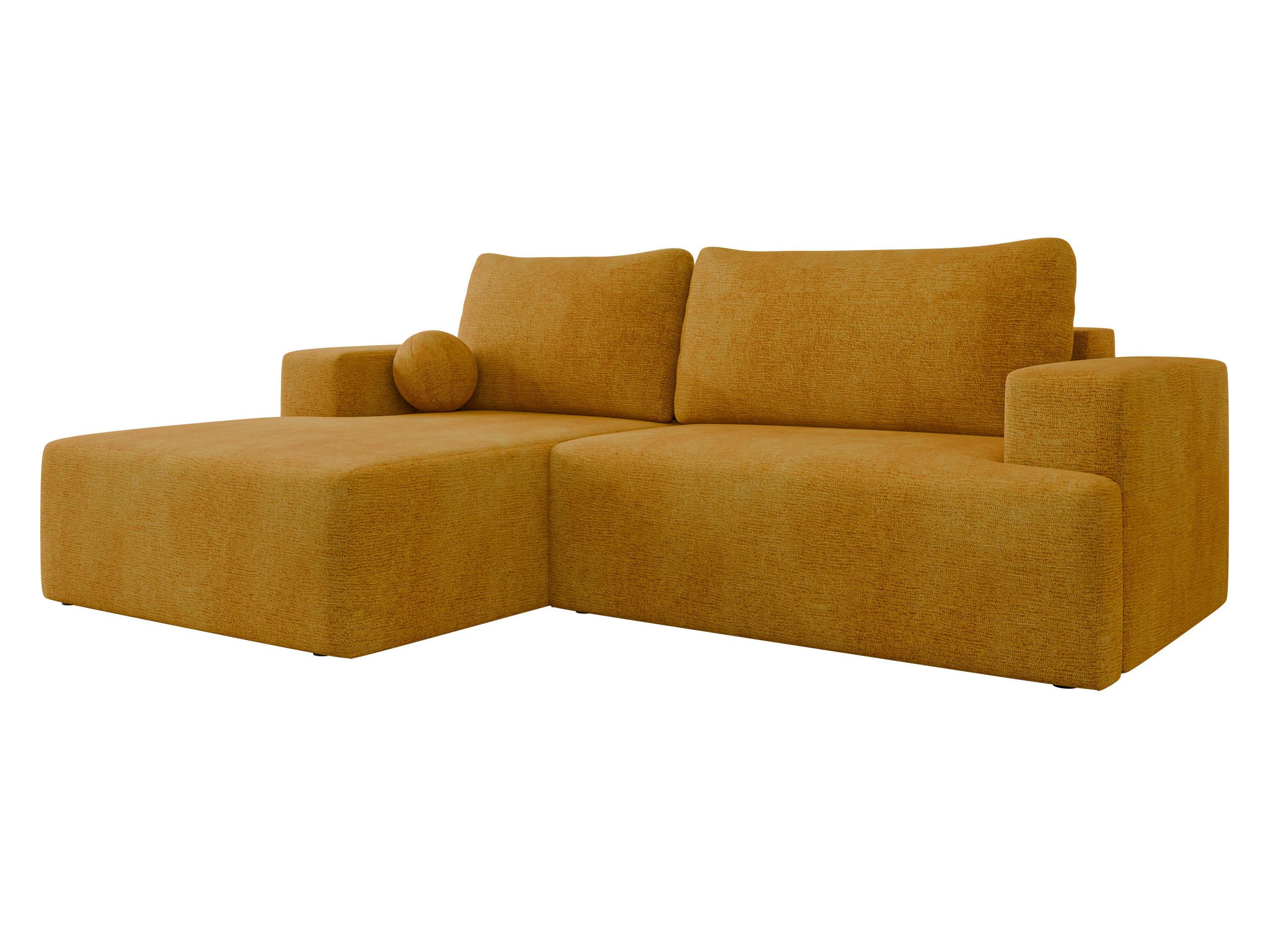 ECKSOFA Mivo, Seite: Links - Gelb/Schwarz, Holz/Kunststoff (266/163cm) - MIRJAN24
