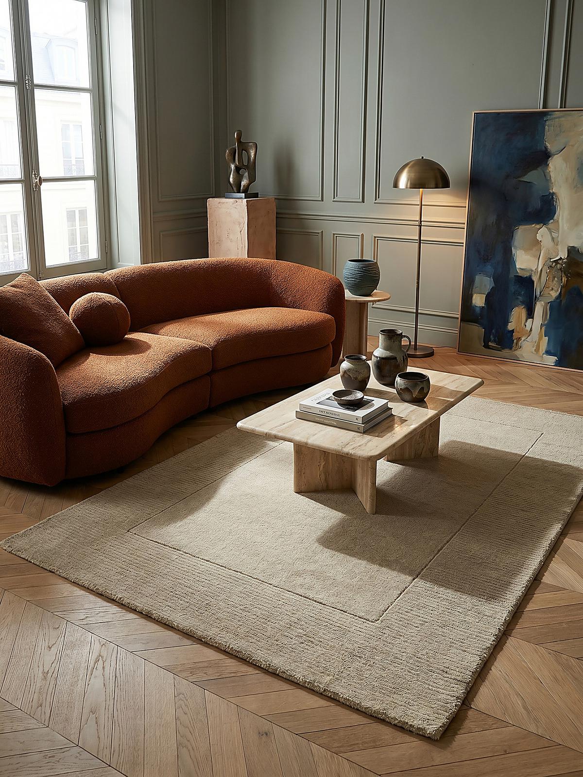 WOLLTEPPICH MOLE, einfarbig, Natur, 120 x 170 cm - Beige, Textil (170/120cm) - KADIMA DESIGN