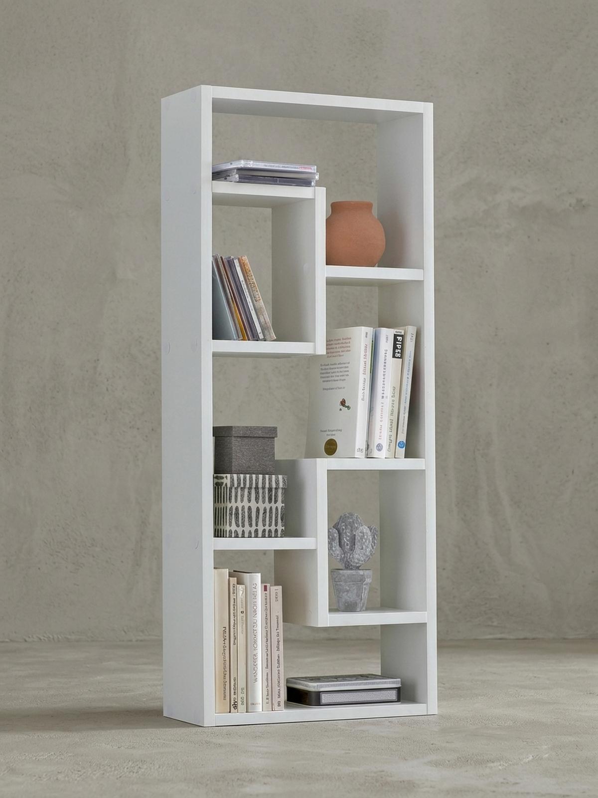 WANDREGAL ITTER Spanplatte Freischwebend Modern, Weiß 36x15x90 cm - Weiß, Holz (36/90/15cm) - KADIMA DESIGN