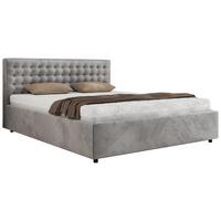 POLSTERBETT PAVO CLASSIC 180/200 - Hellgrau Velvet - Multipocket-Matratze - Hellgrau, Textil (180/200cm) - MKS