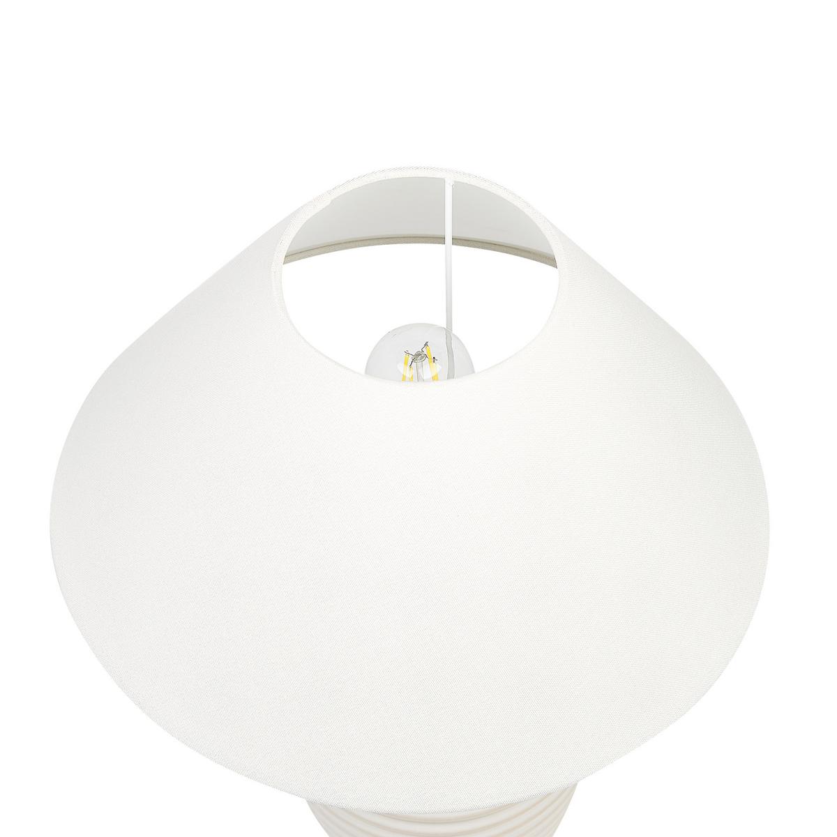 TISCHLAMPE Celeste 34/34/56 cm - Beige, Keramik (34/34/56cm) - Beliani