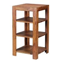 BÜCHERREGAL Massivholz Handgefertigt Pflegeleicht, Braun 44x44x80 cm - Braun, Holz (44/80/44cm) - KADIMA DESIGN