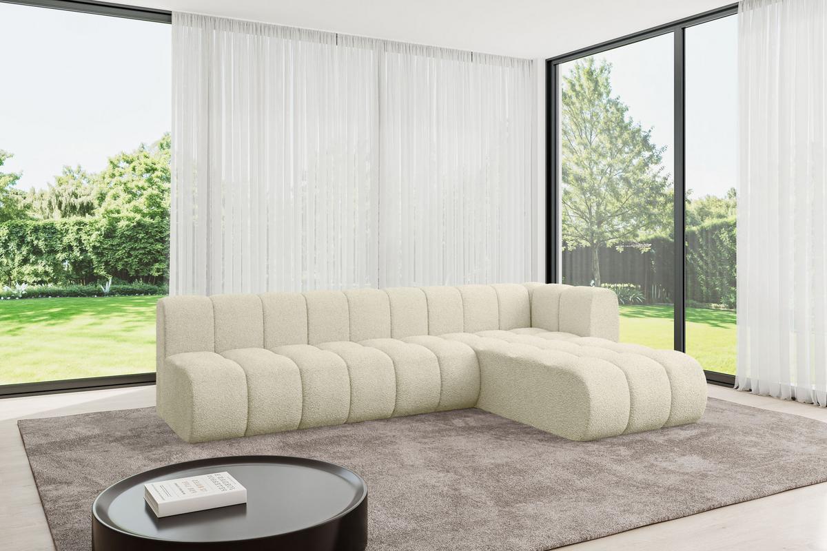 ECKSOFA modulares Sofa Darnel-L2 - 296x177x70 cm Beige - Beige, Holzwerkstoff/Textil (296/177cm) - ALTDECOR