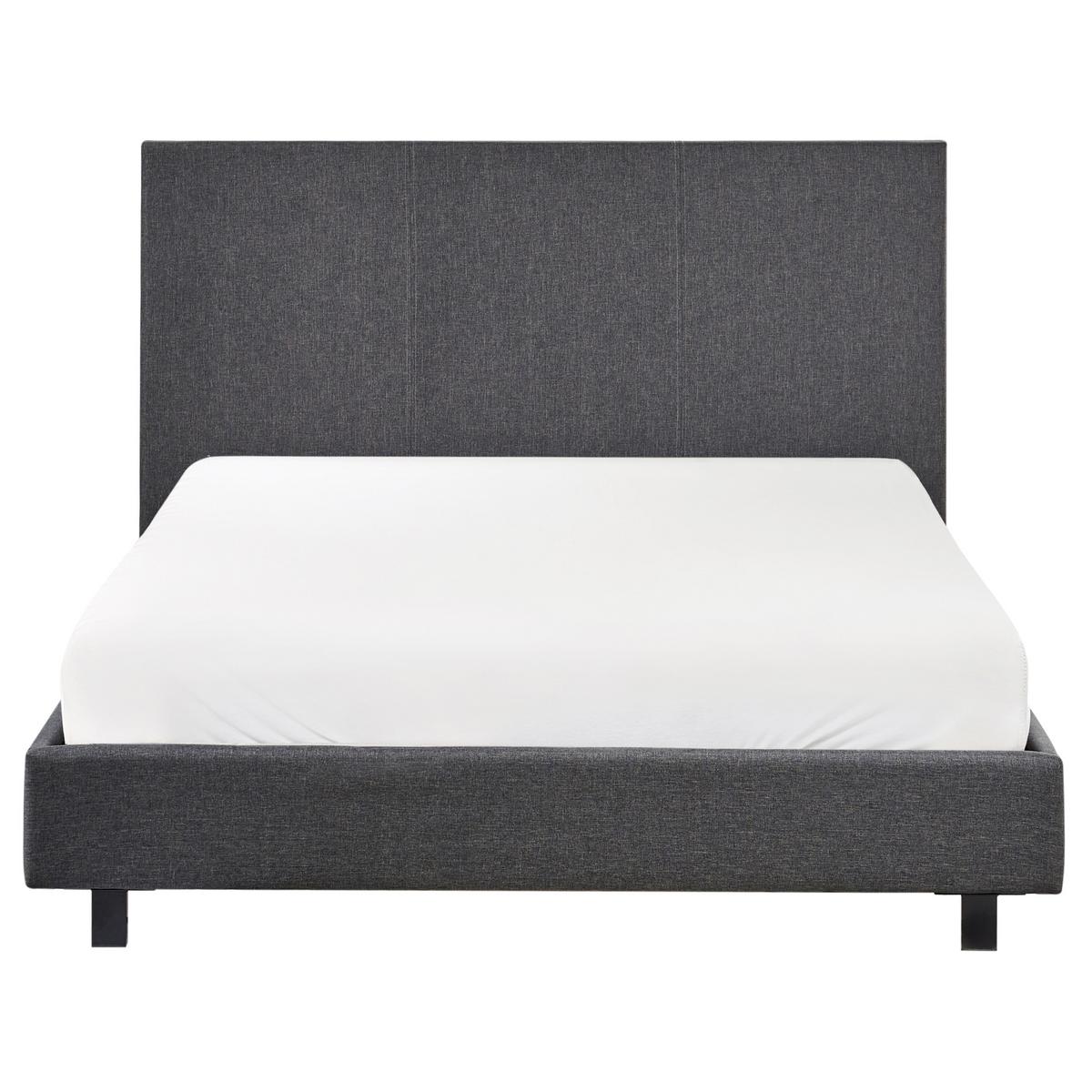 BETT mit Lattenrost 120/200 cm Stoff Grau Albi - Grau, Textil (120/200cm) - Beliani