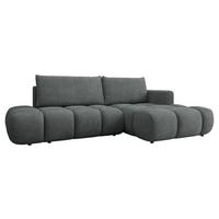 ECKSOFA Soffi, Seite: Rechts - Graphitfarben/Schwarz, Holz/Kunststoff (283/166cm) - MIRJAN24