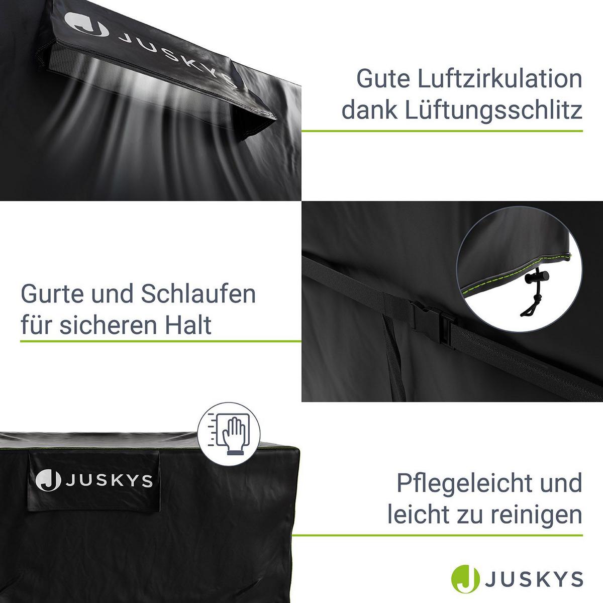 GARTENMÖBELABDECKUNG CoverSafe Pro schwarz - Schwarz, Kunststoff (250/100/300cm) - Juskys