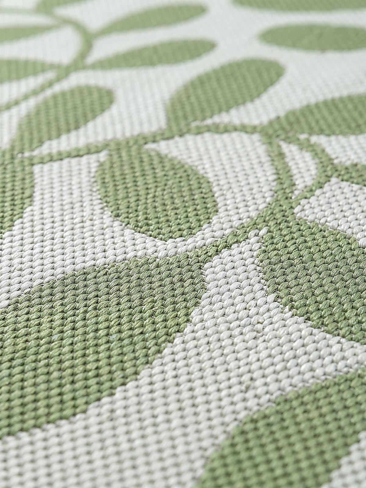 FLACHWEBTEPPICH Floral BORNO Polypropylen Grün 120 x 170 cm - Grün, Textil (120/170cm) - KADIMA DESIGN