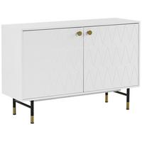 SCHRANK Weiß Adante - Weiß, Holzwerkstoff (120/82/40cm) - Beliani