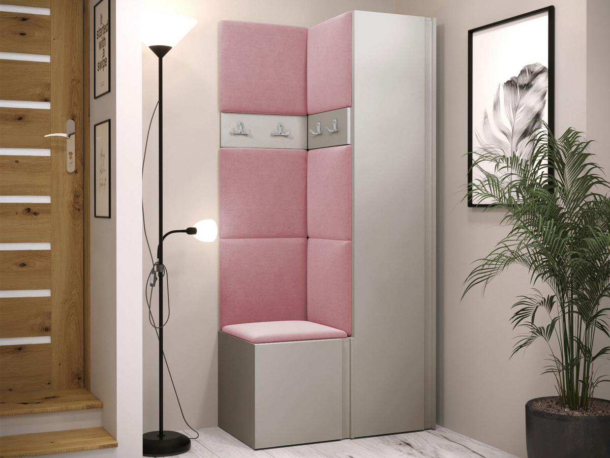 GARDEROBEN-SET Orion XXIV - Kaschmir/Rosa, Holzwerkstoff/Kunststoff (82/186/46cm) - MIRJAN24
