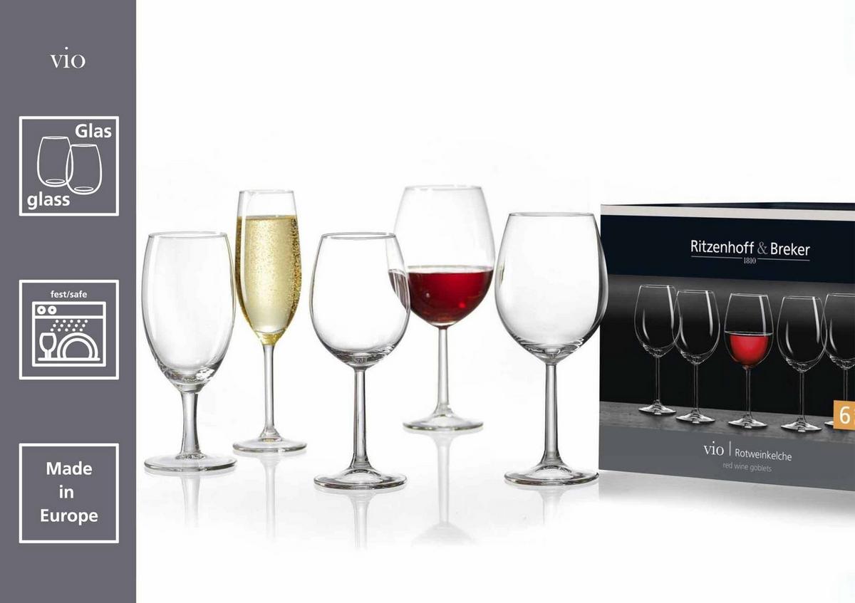 WEIN- / SEKTGLÄSER-SET Vio 4Gastro transparent 54-tlg. - Transparent, Glas - Ritzenhoff Breker