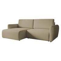 ECKSOFA Goya Slim - Beige/Schwarz, Holz/Kunststoff (234/140cm) - MIRJAN24