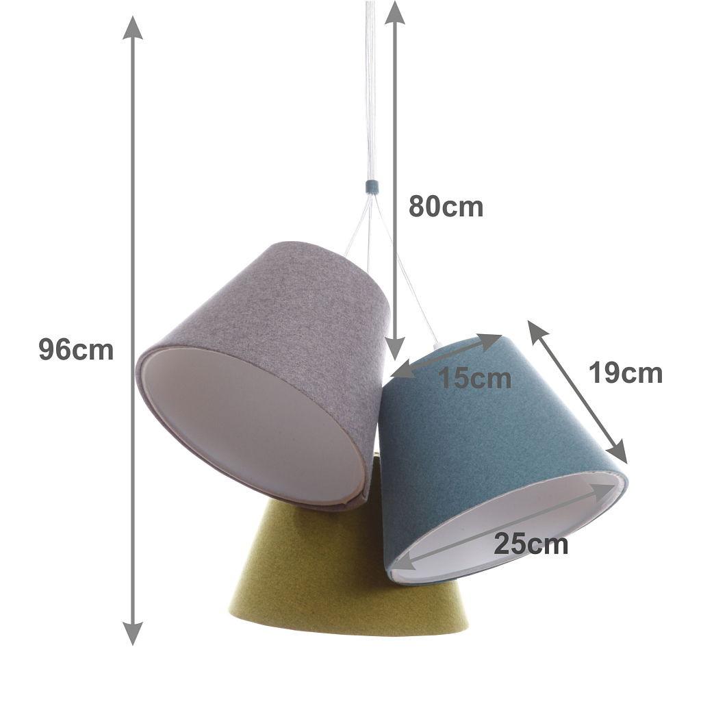HÄNGELEUCHTE Blau 26/19 cm - Blau/Grau, Kunststoff (26/0.8/19cm) - ONZENO