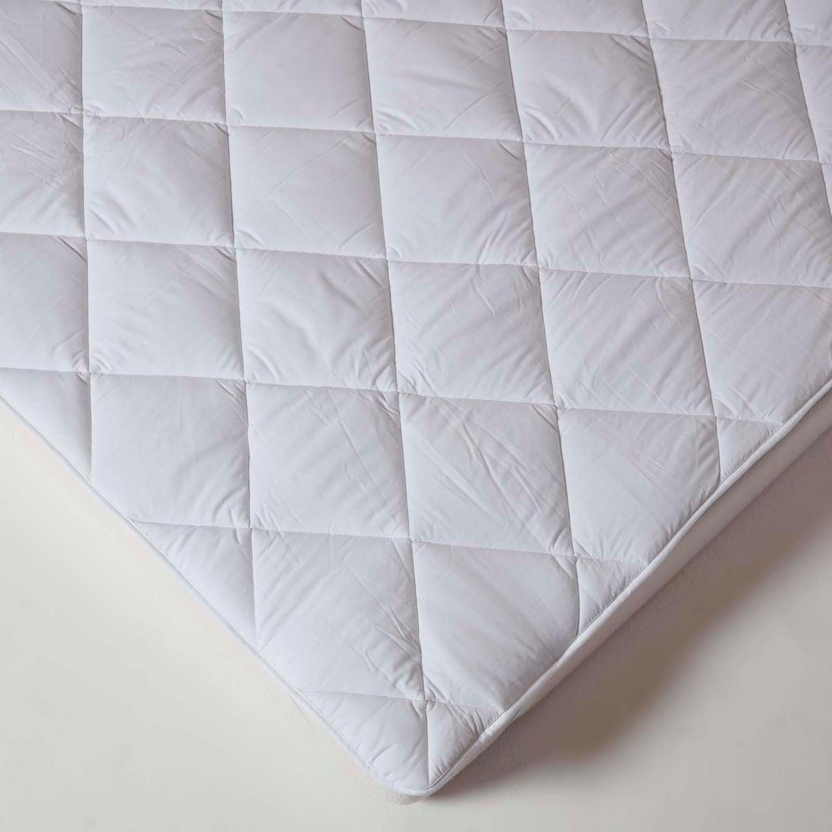 MATRATZENTOPPER Premium 120/190 cm, dicht gefüllte Baumwolle - Weiß, Textil (120/190cm) - Homescapes