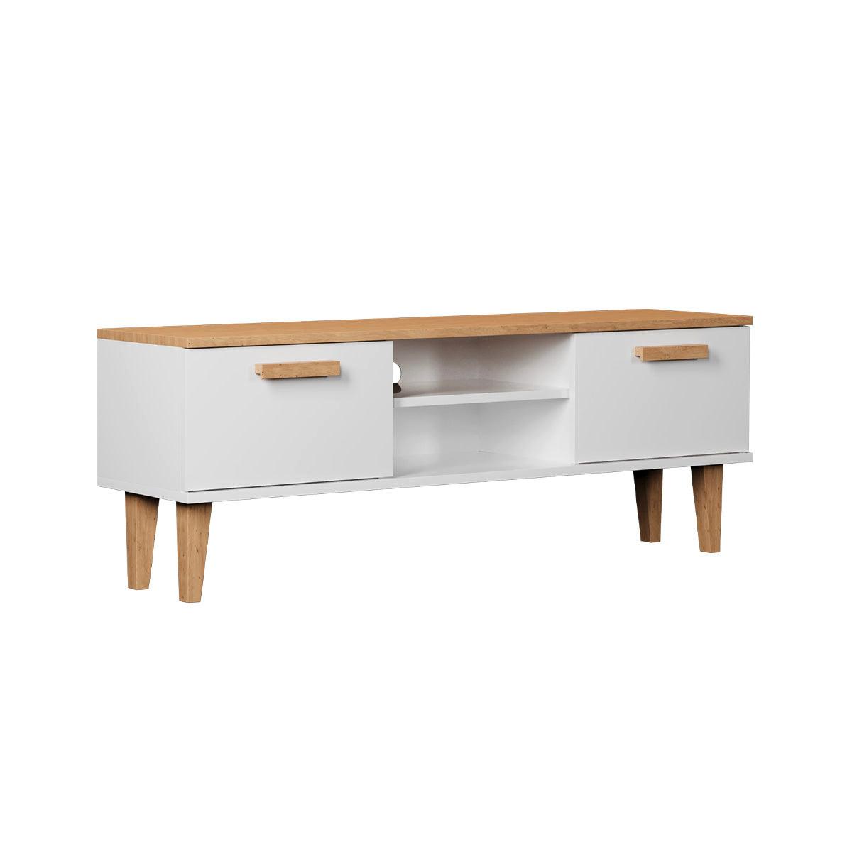 TV-MÖBEL Denver Weiß - Weiß, Holzwerkstoff (120/47/35cm) - Petits-meubles