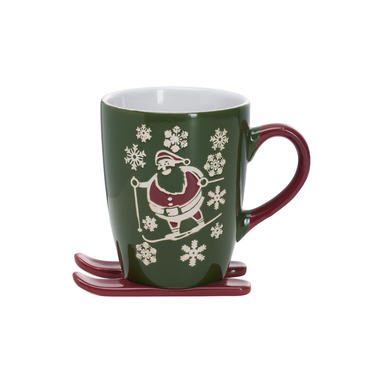 KAFFEEBECHER AUF SKI Whistler grün 340 ml 24er Set - Grün, Keramik (0.34L) - Ritzenhoff Breker