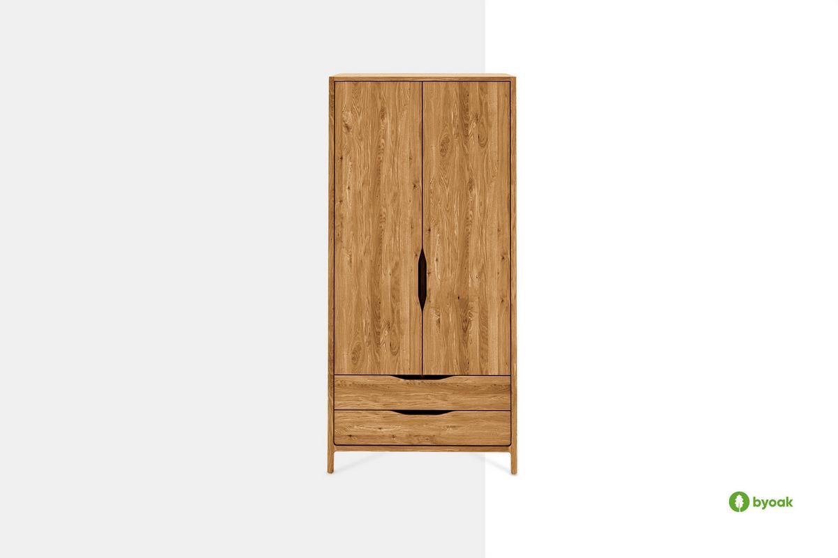 KLEIDERSCHRANK PAUL Wildeiche - Wildeiche, Holz (95/188/60cm) - byoak