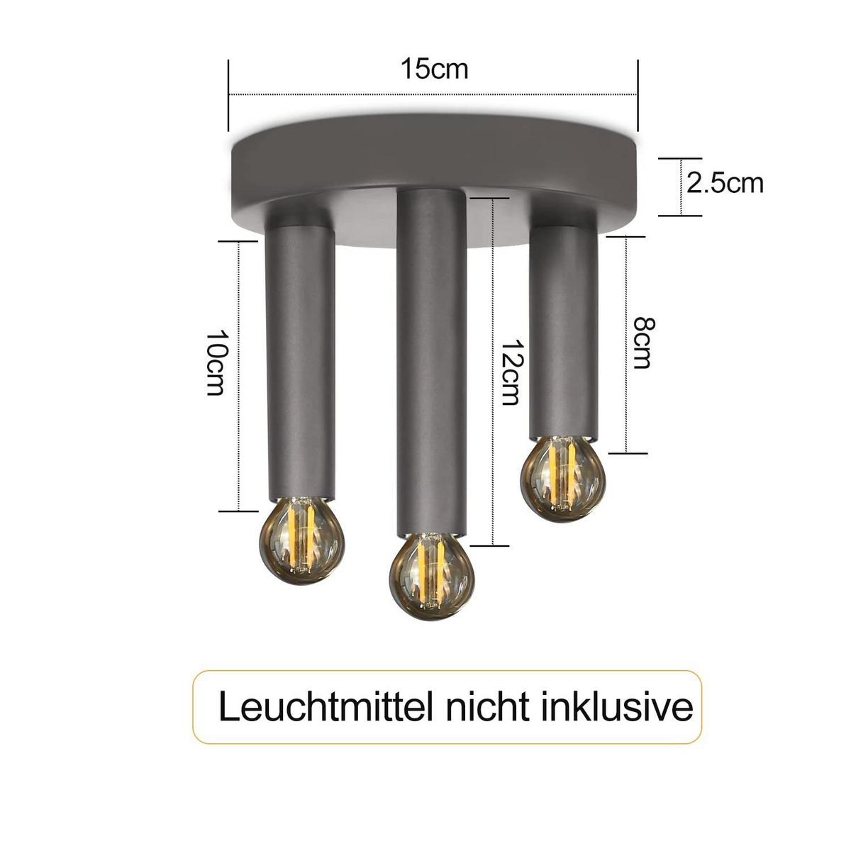 DECKENSTRAHLER Scheinwald 15/14.5/15 cm - Weiß, Metall (15/15/14.5cm) - ZMH