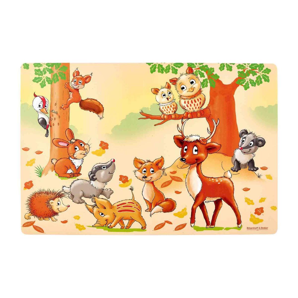 KINDERGESCHIRR MIT PLATZSET Waldtiere bunt 4er Set - Multicolor, Keramik (2/2/2cm) - Ritzenhoff Breker