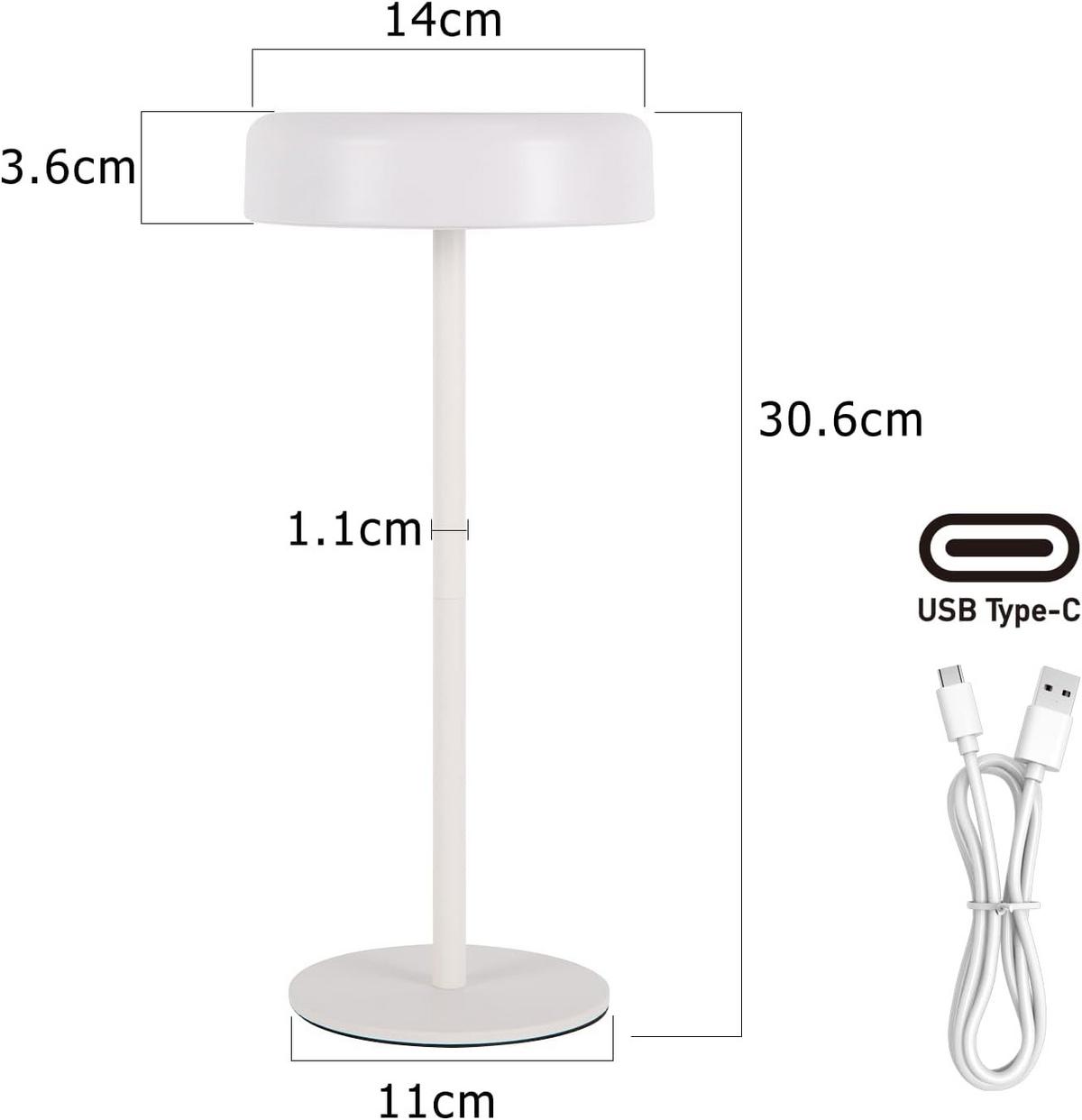 TISCHLEUCHTE Lichtold 14/30/14 cm - Weiß, Metall (14/14/30cm) - ZMH