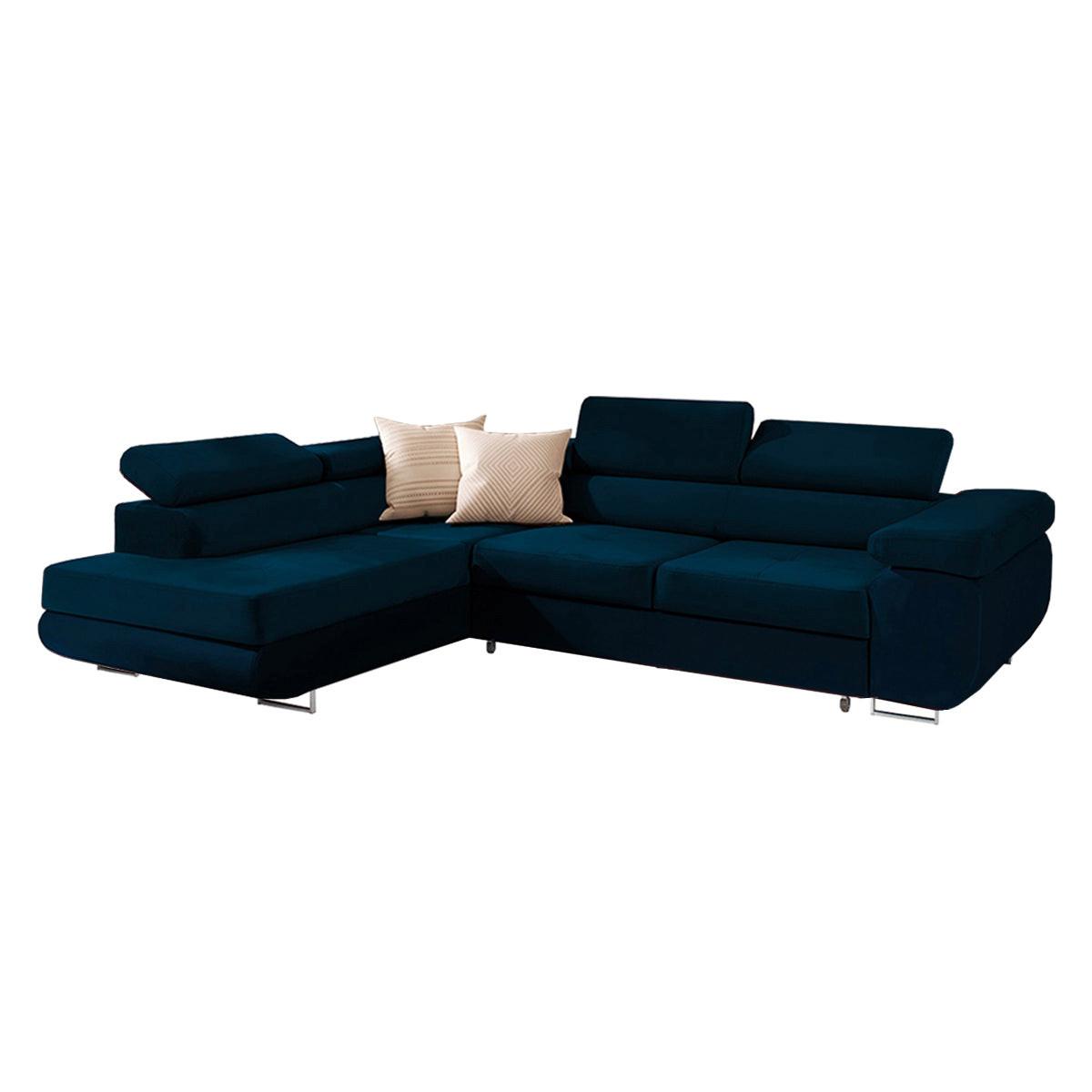 ECKSOFA Wilson 4 Sitzplätze Blau - Blau, Textil (271/201cm) - Petits-meubles