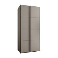SCHWEBETÜRENSCHRANK 245,5/100/64 2-türig - Kaschmir/Schwarz, Holz/Metall (100/245/64cm) - Abiks Möbel