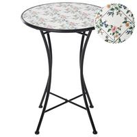 BISTROTISCH 60/60 cm Metall Schwarz Collio - Weiß, Metall (60/60/75cm) - Beliani