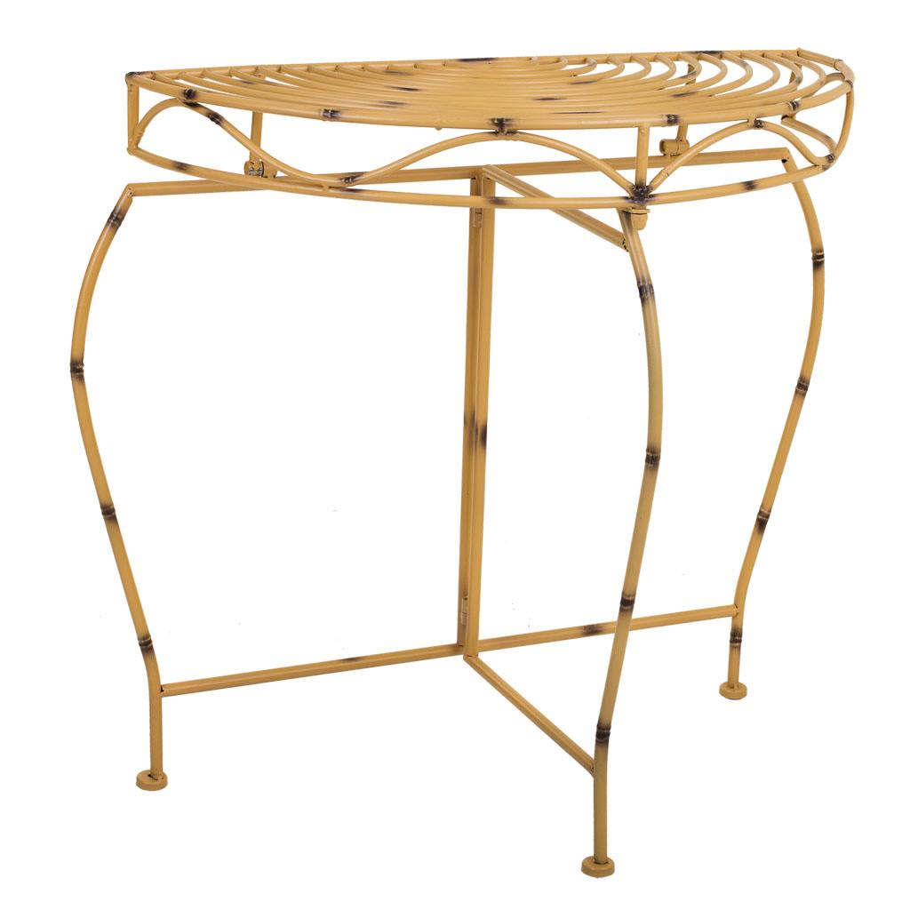 KONSOLENTISCH, gelb, 75x37cm - Gelb, Metall (37/75/75cm) - Wanderlust
