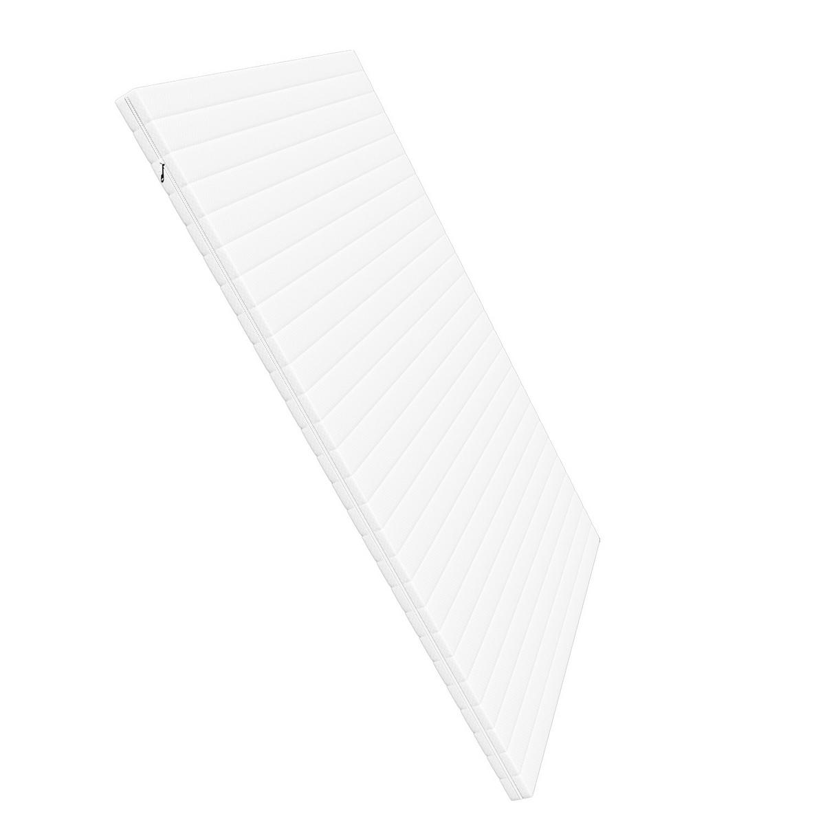 GELTOPPER Matratze mit Mikrofaserbezug 100 x 200 cm - Weiß, Textil (100/200cm) - Schlaftroll