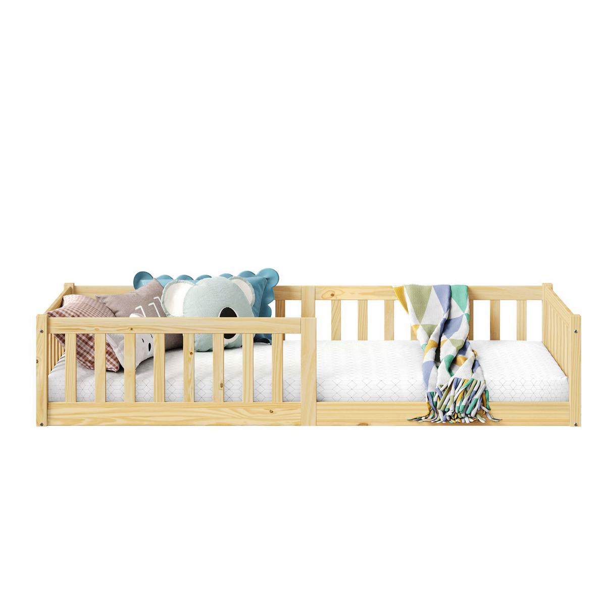BODENBETT GUSTAVO 90x200 cm natur - Naturfarben, Holz (96/42/206cm) - IDIMEX
