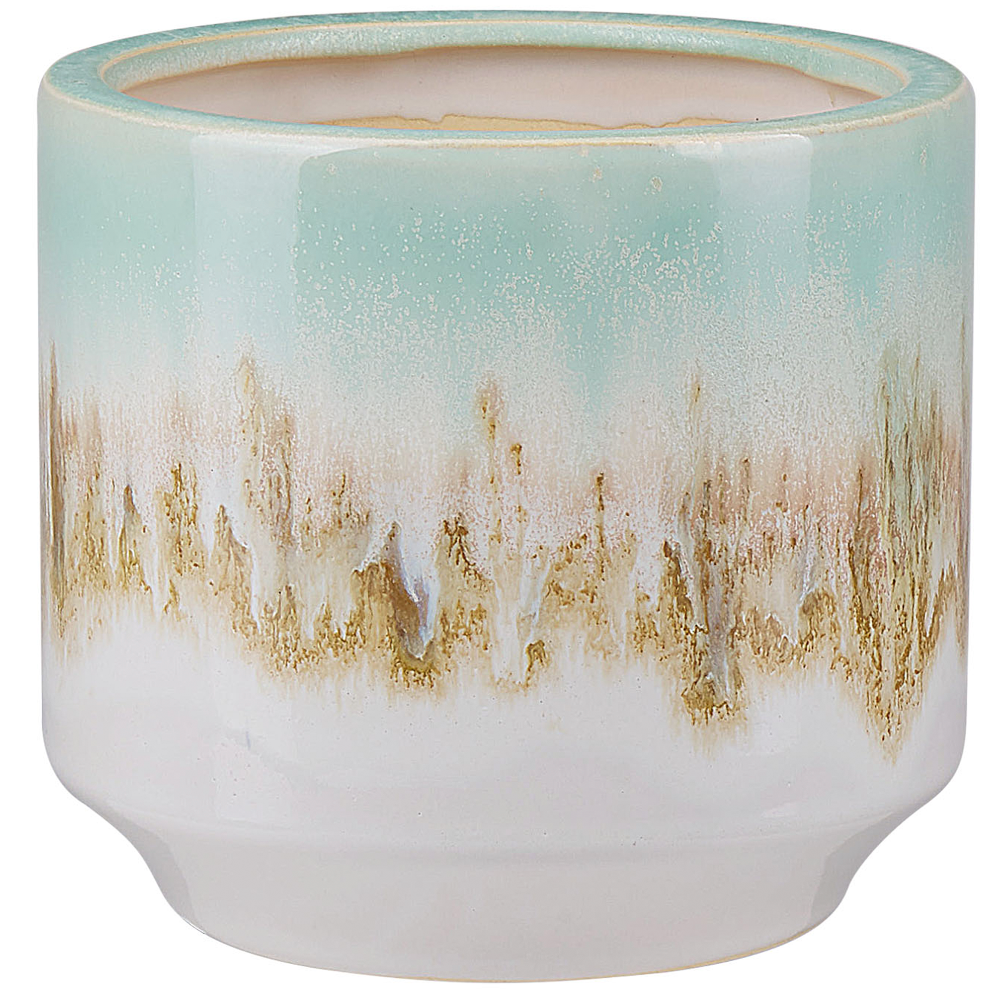 BLUMENVASE Steinzeug bunt Cyme - Multicolor, Stein (15cm) - Beliani